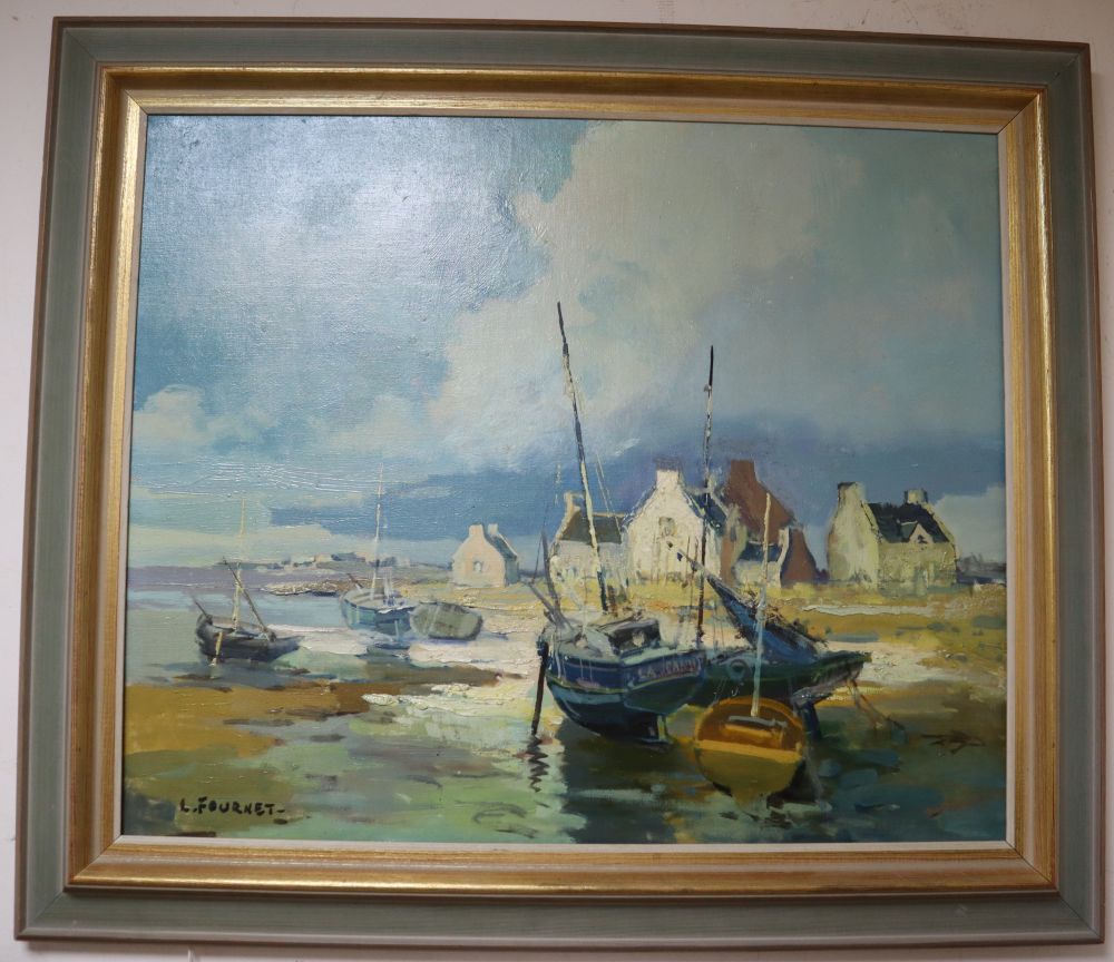 Louis Fournet (1902-1975), oil on canvas, Lechiagat, signed, 54 x 65cm